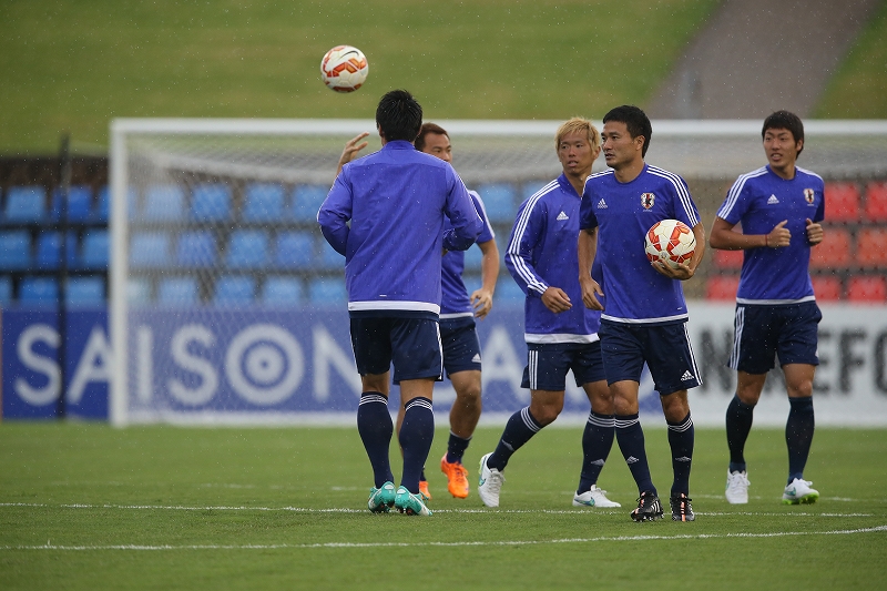 15 1 11 日本代表練習風景 パレスチナ戦前日会見 ニューカッスル サッカーキング