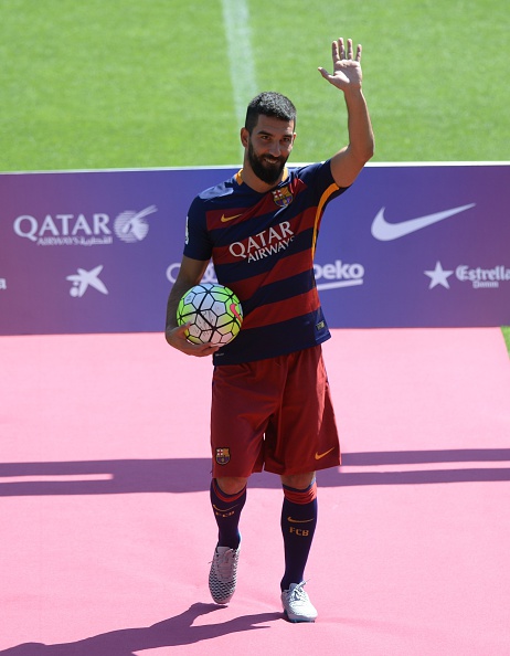 FC Barcelona's new Turkish midfielder Arda Turan