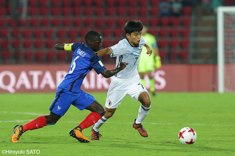 開幕戦大勝のu17日本 フランス相手に攻撃陣が不発 1勝1敗で最終節へ サッカーキング