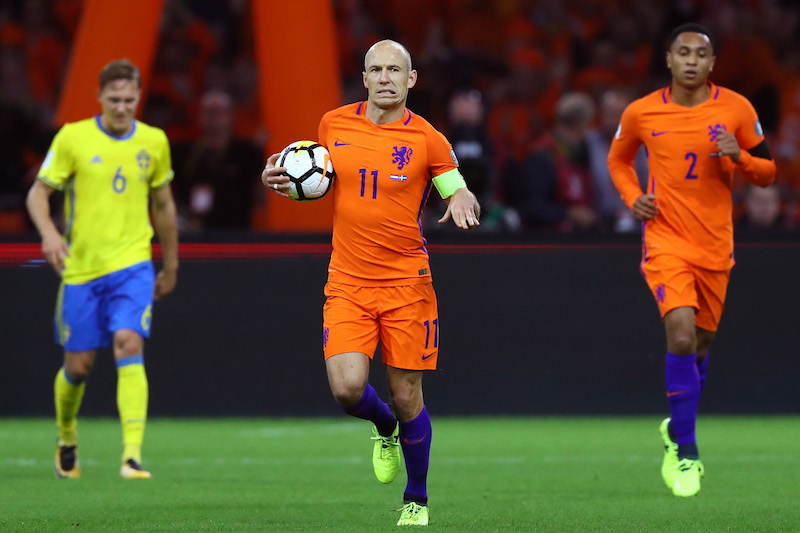 オランダがw杯出場逃す ロッベン2発で勝利も5点届かずユーロに次ぐ予選敗退 サッカーキング