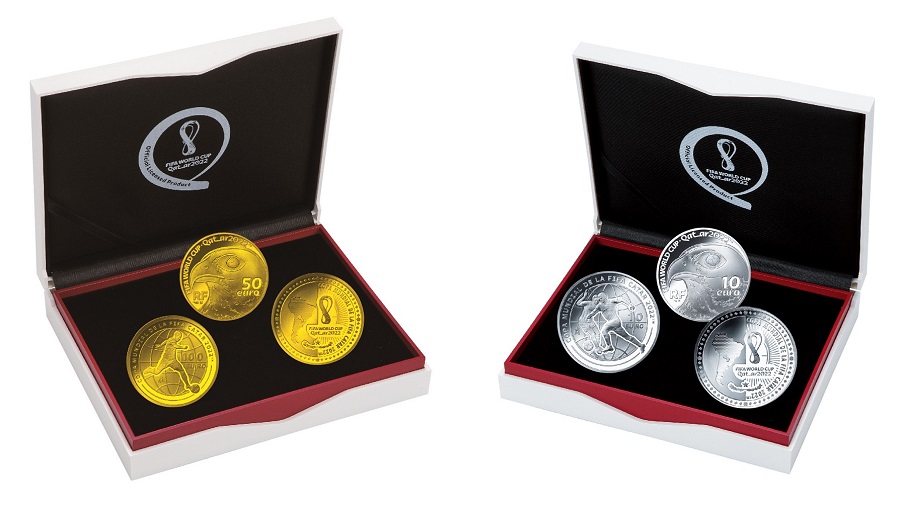 カタールW杯公式記念コインが登場！フランス、スペイン、パラグアイ