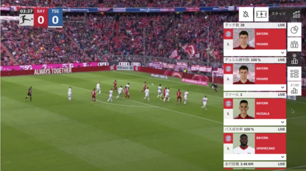 ブンデスリーガliveアプリ 本日リリース 世界初 の視聴体験を実現するインタラクティブフィードに注目 サッカーキング