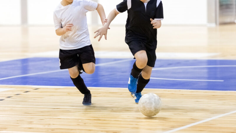 School,Boys,On,Indoor,Football,Tournament,Game.,Football,Futsal,Players,