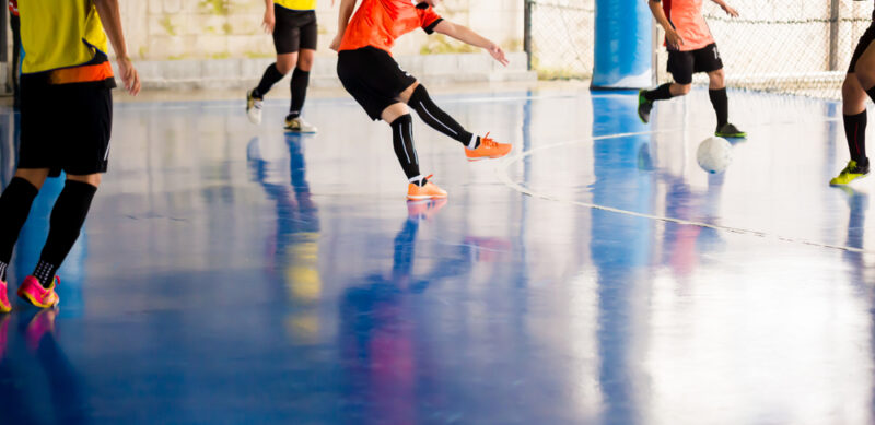 Futsal,Player,Trap,And,Control,The,Ball,For,Shoot,To